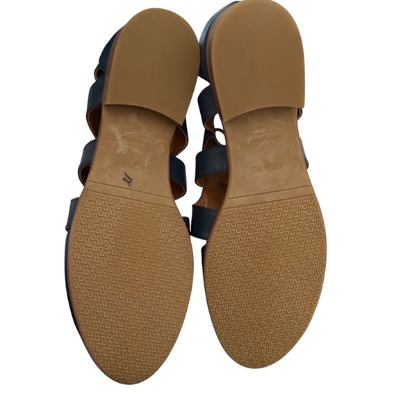 Julia Bo Cut Out‎ Oxfords NASSAU 9 (10) 40 Navy Blue Leather Handcrafted $185 - Picture 5 of 9